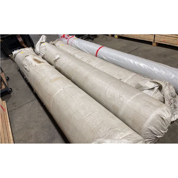 12'L X 19" DIAMETER ROLL OF LIGHT CREAM TIGHT WEAVE COMMERCIAL GRADE CARPET