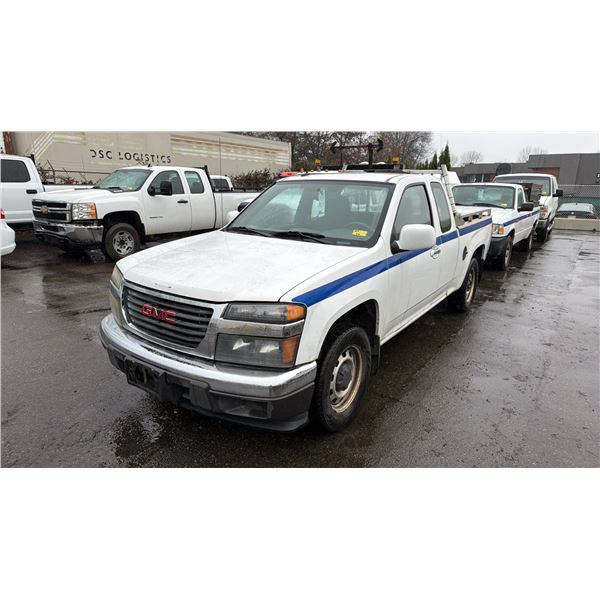 2010 GMC CANYON SLE, 4DR CREW CAB PU, WHITE, VIN 1GTESCD96A8100181,