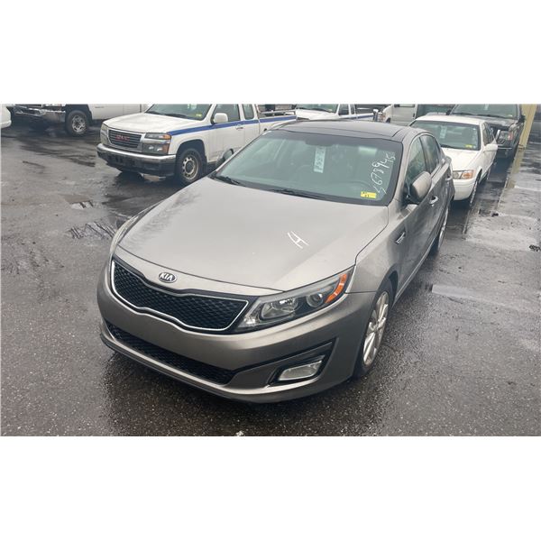 2014 KIA OPTIMA EX GDI, 4DR SEDAN, GREY, VIN 5XXGN4A76EG278538,