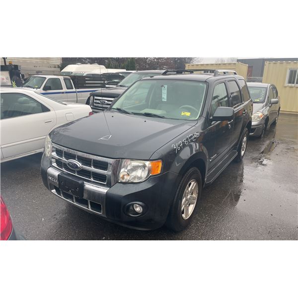 2009 FORD ESCAPE HYBRID, 4DR SW, BLACK, VIN 1FMCU59309KC09800,