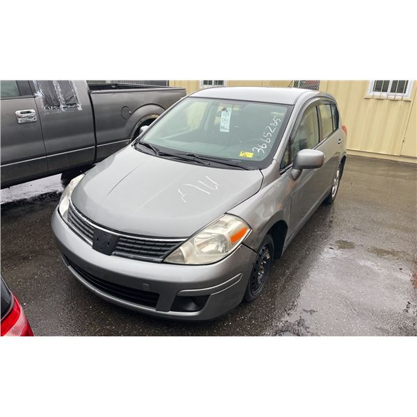 2008 NISSAN VERSA, 4DR HATCHBACK, GREY, VIN 3N1BC13E58L351159,