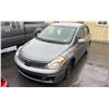 Image 1 : 2008 NISSAN VERSA, 4DR HATCHBACK, GREY, VIN 3N1BC13E58L351159,