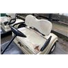 Image 4 : BEIGE CLUB CAR GAS ELECTRIC ASSISTED GOLF CART WITH FRONT WINDSHIELD & COVER *NO KEYS, NO