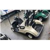 Image 2 : BEIGE CLUB CAR GAS ELECTRIC ASSISTED GOLF CART WITH COVER *NO KEYS, NO REGISTRATION*