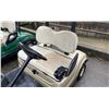 Image 4 : BEIGE CLUB CAR GAS ELECTRIC ASSISTED GOLF CART WITH COVER *NO KEYS, NO REGISTRATION*