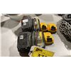 Image 1 : 5 DEWALT 12V CORDLESS BATTERIES & 2 DEWALT 12V BATTERY CHARGERS