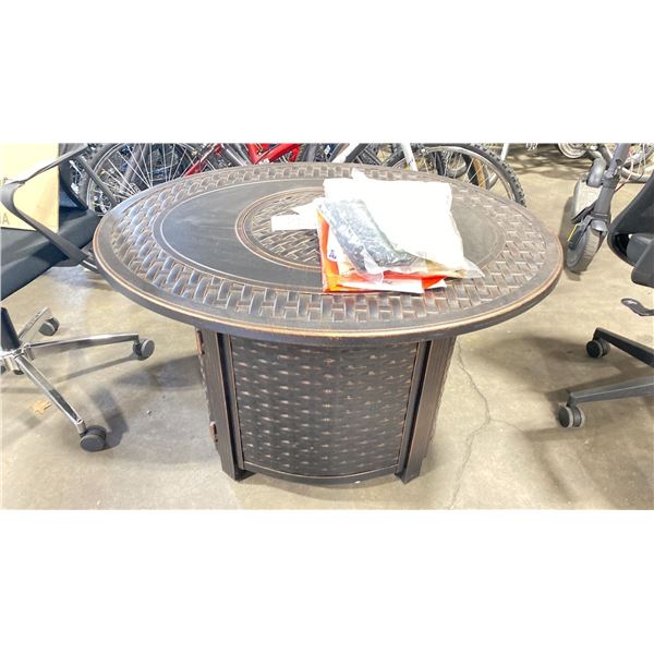 PARAMOUNT FP-450 BRONZE OVAL CAST ALUMINUM PROPANE OUTDOOR FIRE TABLE *IN BOX*
