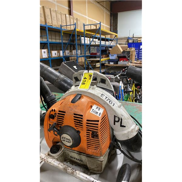 STIHL BR 450 GAS POWERED COMMERCIAL PORTABLE BACKPACK LEAF BLOWER