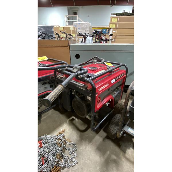 HONDA EB 4000X RED GAS POWERED MOBILE INDUSTRIAL GENERATOR