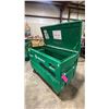 Image 1 : GREENLEE 48"W X 24"D X 34"H INDUSTRIAL METAL MOBILE JOB SITE TOOL CHEST *NO CONTENTS*