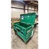Image 1 : GREENLEE 48"W X 24"D X 34"H INDUSTRIAL METAL MOBILE JOB SITE TOOL CHEST *NO CONTENTS*