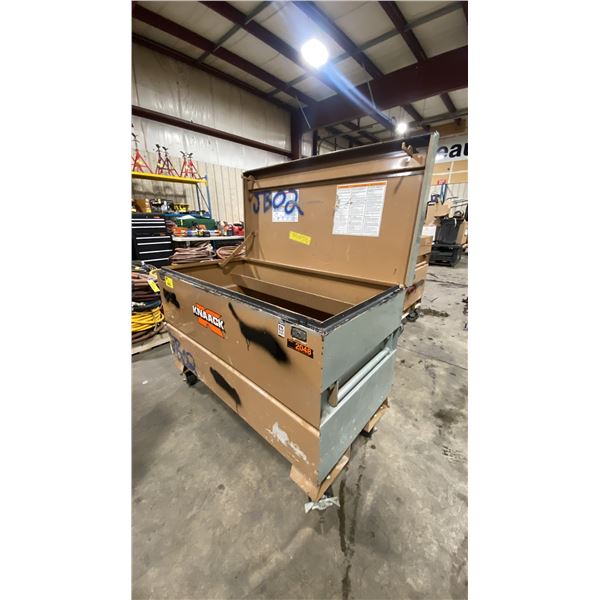 KNAACK 2048 BEIGE 48"W X 24"D X 34"H INDUSTRIAL METAL MOBILE JOB SITE TOOL CHEST *NO CONTENTS*
