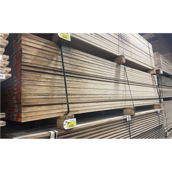 LIFT OF 10' X 4' DOUBLE SIDED BAMBOO VENEERED 1 1/4" THICK CONSTRUCTION GRADE PLYWOOD