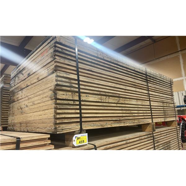 LIFT OF 10' X 4' DOUBLE SIDED BAMBOO VENEERED 1 1/4" THICK CONSTRUCTION GRADE PLYWOOD