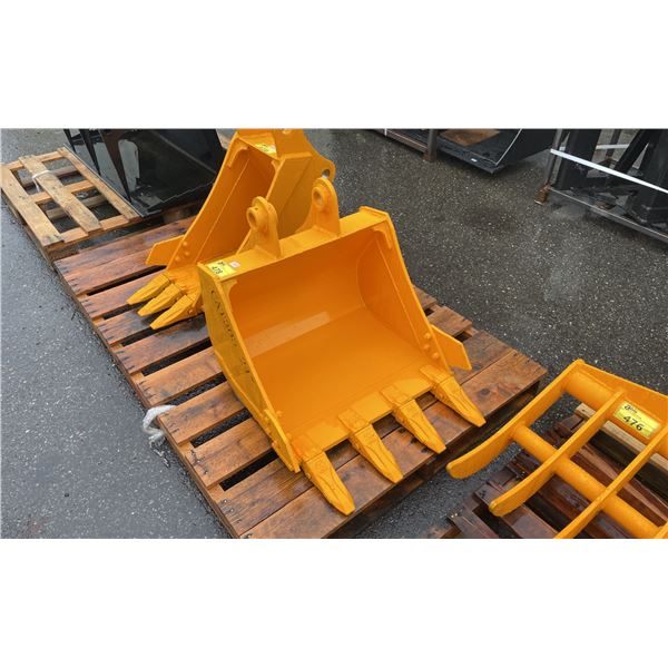CAT 305 EXCAVATOR HEAVY DUTY 24" YELLOW DIGGING BUCKET ATTACHMENT