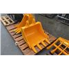 Image 1 : CAT 305 EXCAVATOR HEAVY DUTY 24" YELLOW DIGGING BUCKET ATTACHMENT