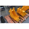 Image 1 : CAT 305 EXCAVATOR HEAVY DUTY 12" YELLOW DIGGING BUCKET ATTACHMENT