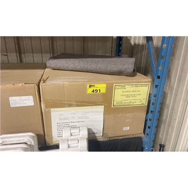 BOX OF 10 GREY FIRST AID BLANKETS
