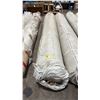 Image 1 : 12'L X 19" DIAMETER ROLL OF LIGHT CREAM TIGHT WEAVE COMMERCIAL GRADE CARPET