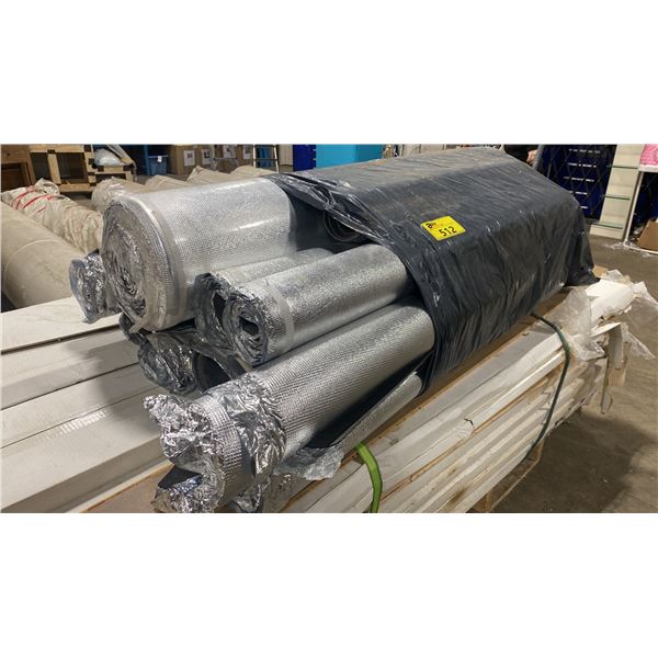 10 PARTIAL ROLLS OF FLOATING FLOOR UNDERLAY