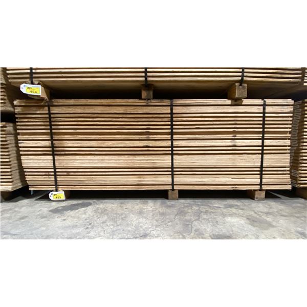 LIFT OF 10' X 4' DOUBLE SIDED BAMBOO VENEERED L-LOCK 1 1/4" THICK CONSTRUCTION GRADE PLYWOOD