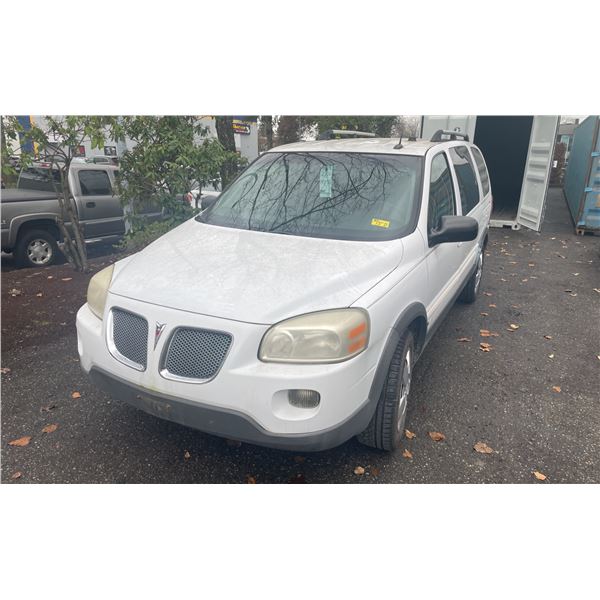 2008 PONTIAC MONTANA FLEX FUEL, 4DRSW, WHITE,  VIN 1GMDV23W58D184219,