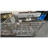 Image 2 : METAL WIRE INDUSTRIAL PALLET CRATE APPROX 41"L X 50"W X 44"H