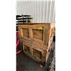 Image 1 : PAIR OF WOODEN PALLET CRATE BOXES WITH LIDS APPROX 41"L X 41.5"W X 24.5"H