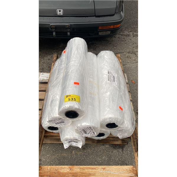 8 ROLLS OF 30" X 22" X 72" CLEAR VENTED BAGS, 100 PER ROLL