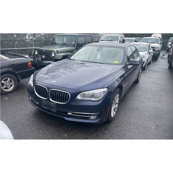 2014 BMW 750I X DRIVE, 4DRSD, BLUE, VIN WBAYB6C51ED224351,