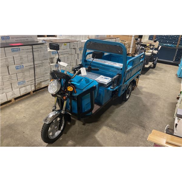 IRANCH IRET13 HIGH END 800W ELECTRIC TRICYCLE WITH DROP SIDE MANUAL DUMP BED *COLOUR BLUE*