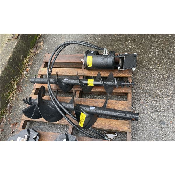 IRANCH BLACK 3 PC AUGER SET FOR MINI EXCAVATOR