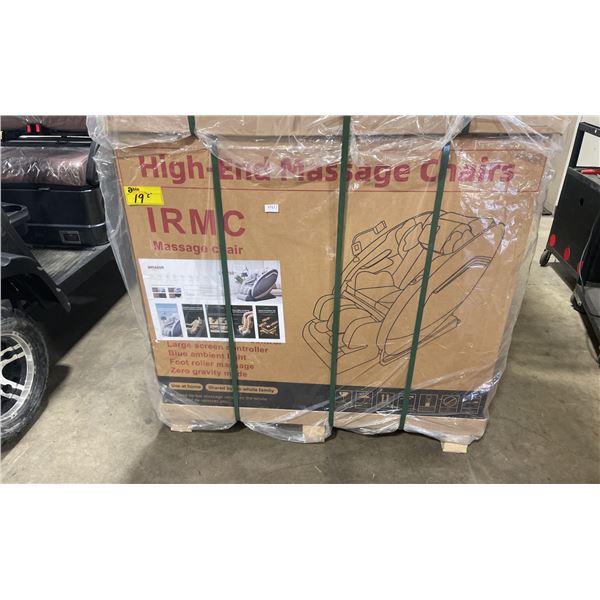 2025 IRMC 8D ZERO GRAVITY HIGH END MASSAGE CHAIR W/ TOUCHSCREEN, BLUETOOTH & VOICE CONTROLS *IN BOX*
