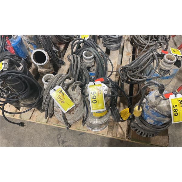 3 HEAVY DUTY INDUSTRIAL ELECTRIC SUBMERSIBLE PUMPS