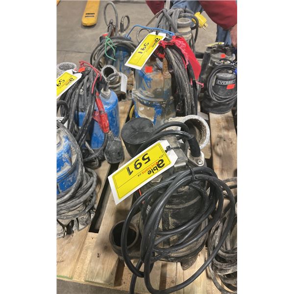 3 HEAVY DUTY INDUSTRIAL ELECTRIC SUBMERSIBLE PUMPS