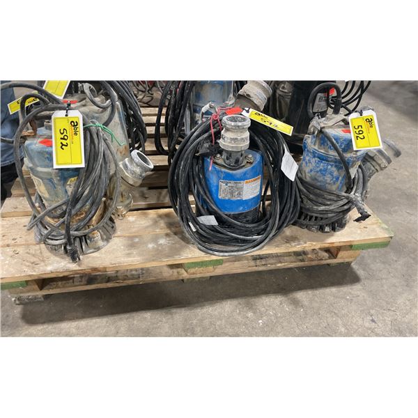 3 HEAVY DUTY INDUSTRIAL ELECTRIC SUBMERSIBLE PUMPS