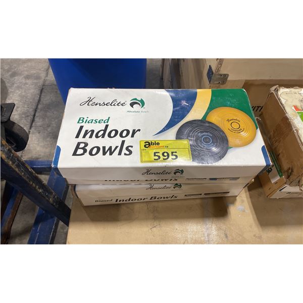 2 SETS OF HENSELITE INDOOR CARPET BOWLING BALLS