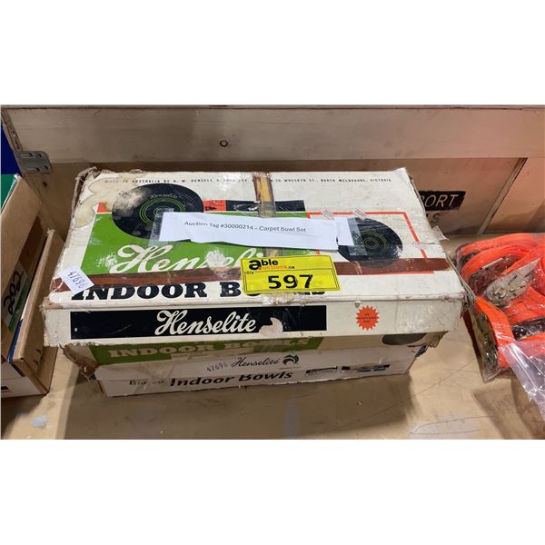 2 SETS OF HENSELITE INDOOR CARPET BOWLING BALLS