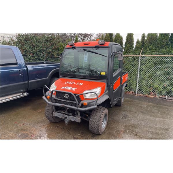 2019 KUBOTA RTV X1100C, TRUCKSTER, ORANGE, VIN A5KC2GDBKKG049412, *NOT RUNNING*