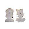 Image 2 : Pair of black Americana chalkware décor 6" ea