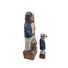 Image 2 : 2 wooden ship's captain figures (one with working compass) 8" & 4"