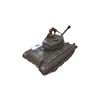 Image 2 : RARE Made in West Germany mid centurey metal tank with original white rubber tracks, 7" long