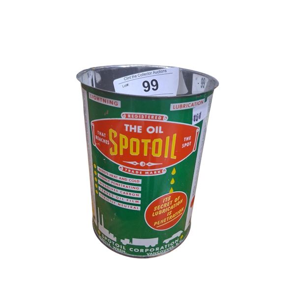 Vintage Spot Oil 32 oz vintage tin