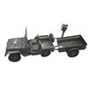 Image 3 : Vintage early 70s GI Joe large scale army jeep with trailer and spotlight 34" total length, very har