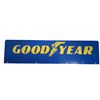 Image 2 : Vintage heavy metal double sided Goodyear sign 48"x13"