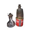 Image 2 : Vintage collectable lot, oil lamp, Super Valu tin, Canadian flag glass bottle
