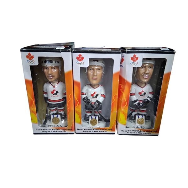 3 Team Canada bobbleheads