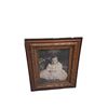 Image 1 : Late 1800s antique framed Victorian era portrait of baby 31"x27"
