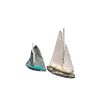 Image 2 : 2 Paua shell sailboats 6" & 3"