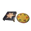 Image 2 : Antique wooden Chinese Checkers raised board and tin vintage Chinese checkers board, both 18"